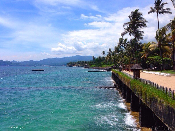 View of the ocean at Rama Candidasa Resort. Image by Krista Skellern.